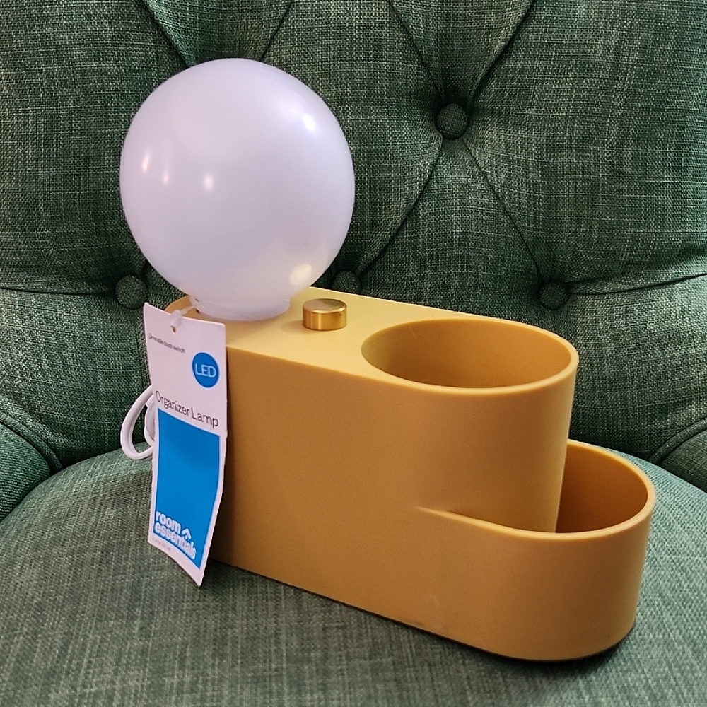 Room Essentials Mustard LED Organizer Lamp